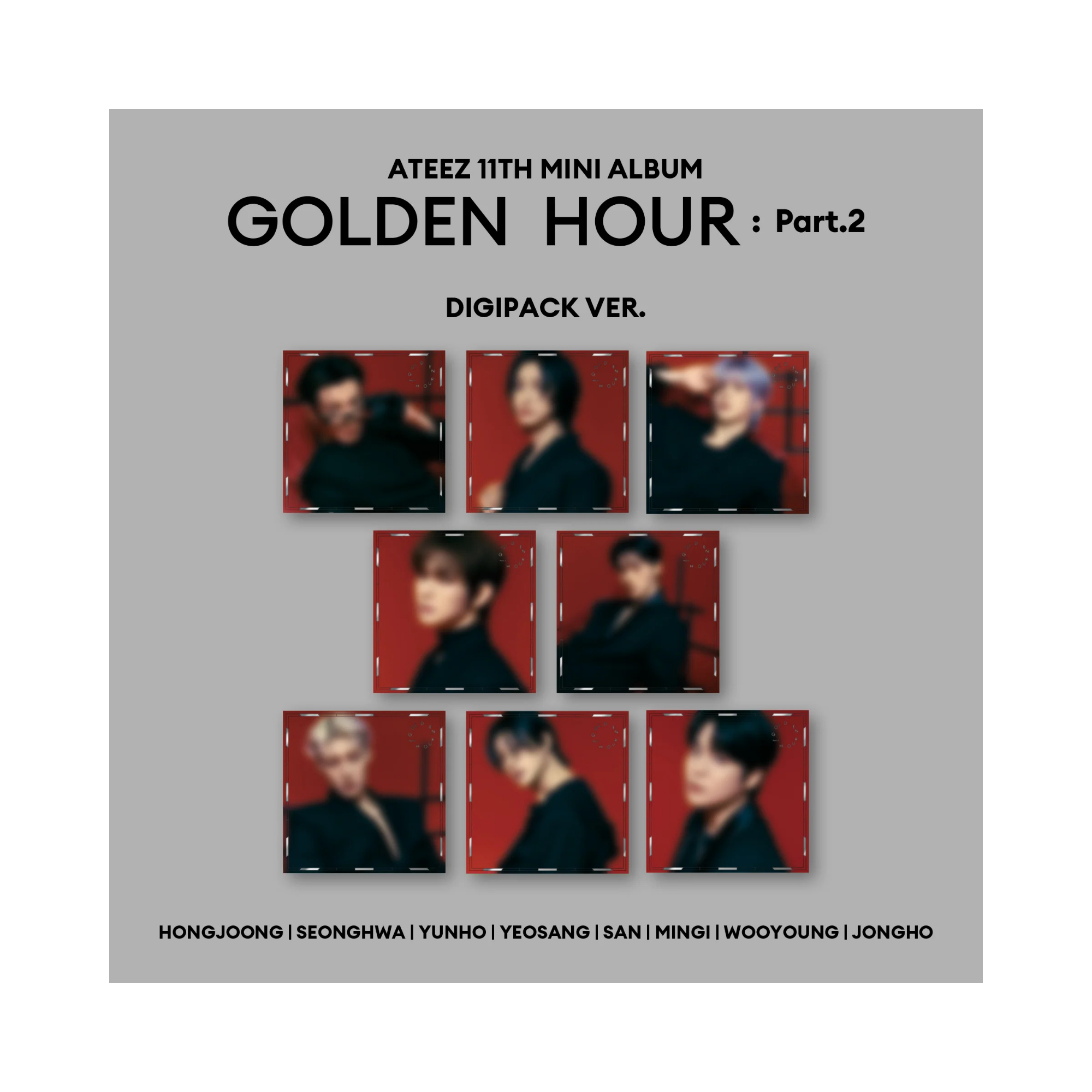 ATEEZ - 11th Mini Album (GOLDEN HOUR : Part.2) Digipack Ver.