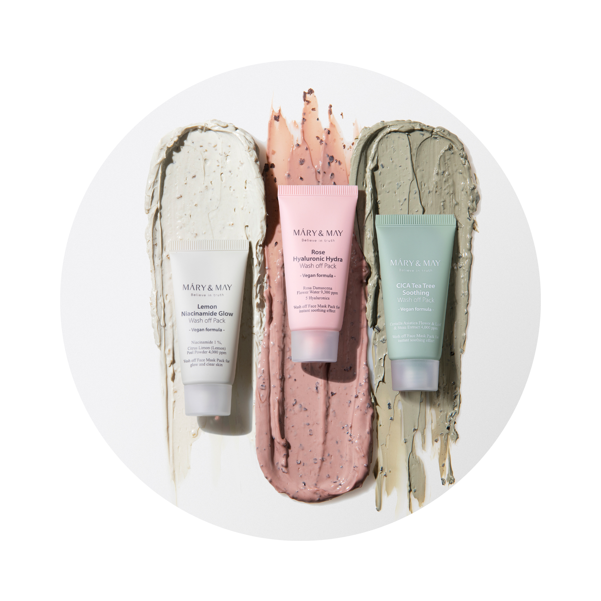 Mary & May Vegan Wash Off Mask Mini Gift Set (30g x5)
