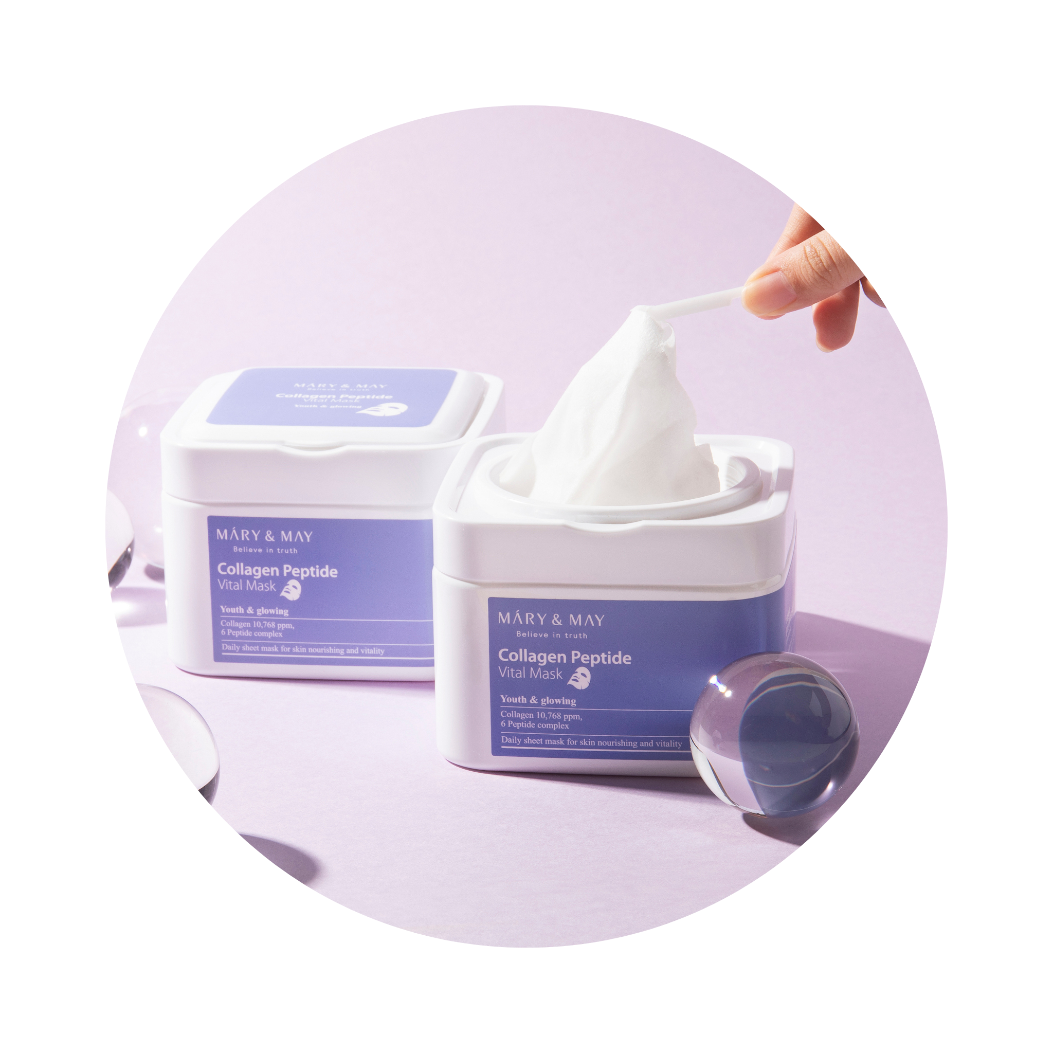 Mary&May Collagen Peptide Vital Mask (30ea / 400g)